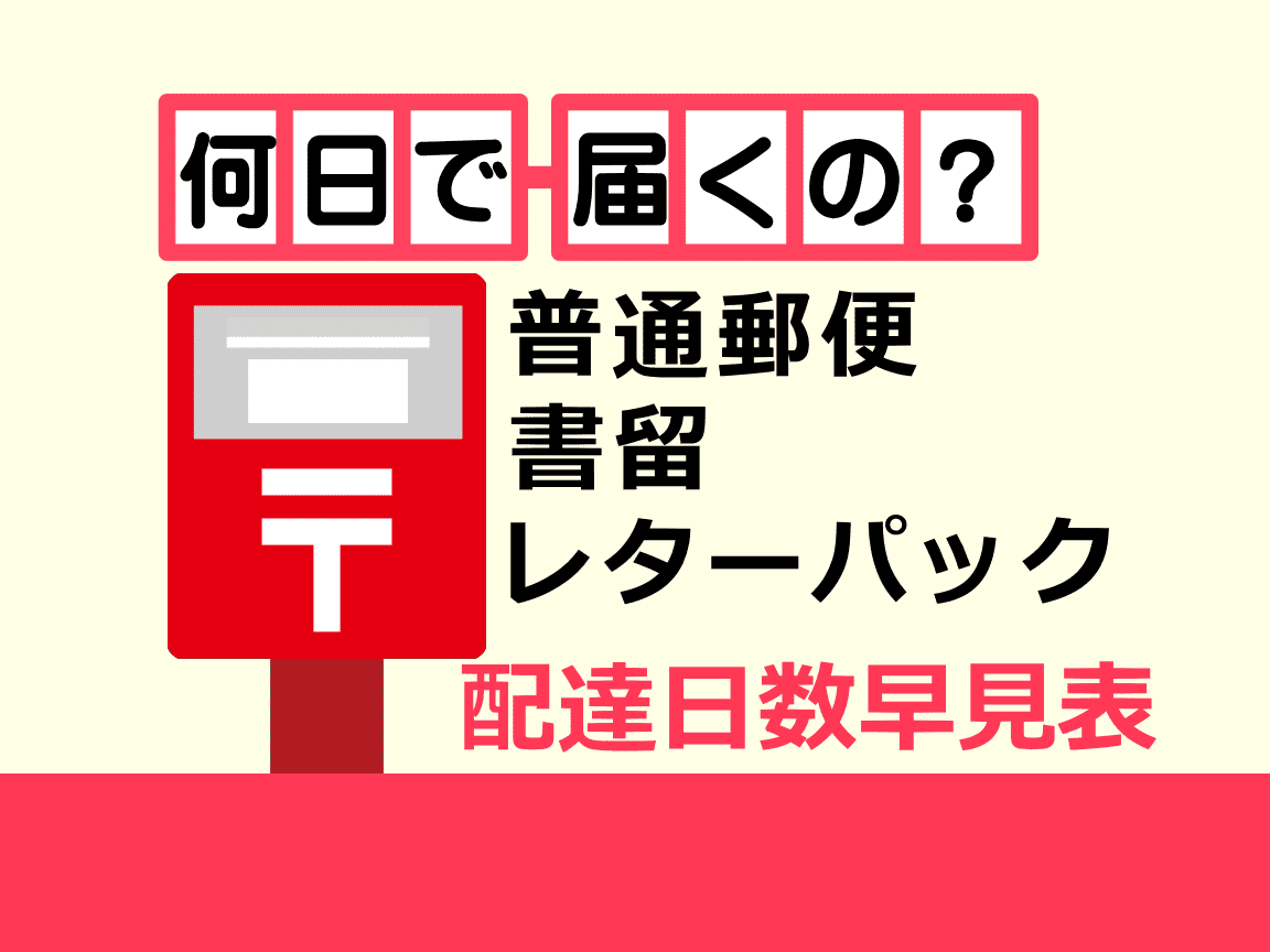 東京から普通郵便で送ると何日で届くか確認する方法